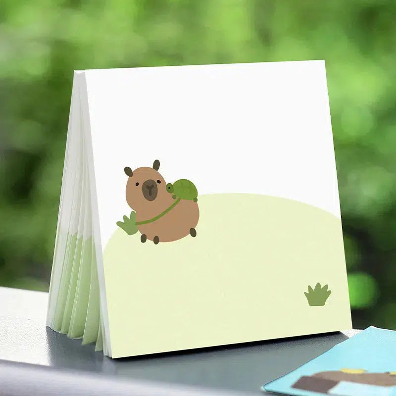 100 Sheets Capybara Sticky Notes