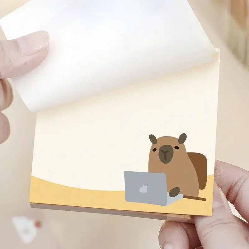 100 Sheets Capybara Sticky Notes