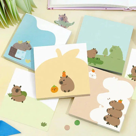 100 Sheets Capybara Sticky Notes