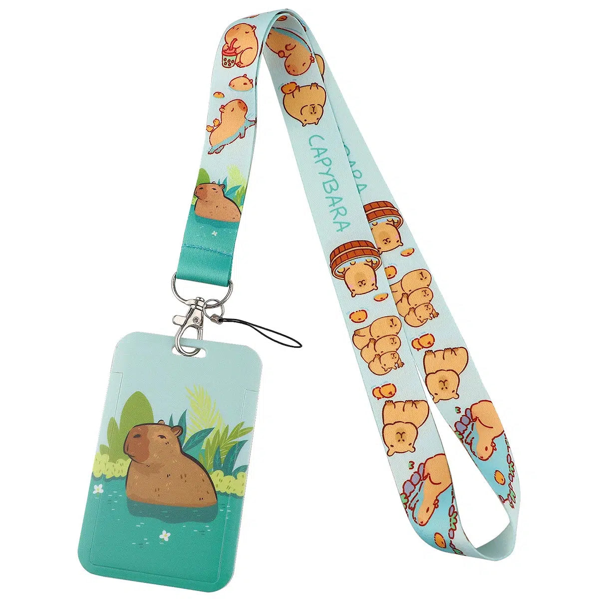 Capybara Lanyard/Card Sleeve