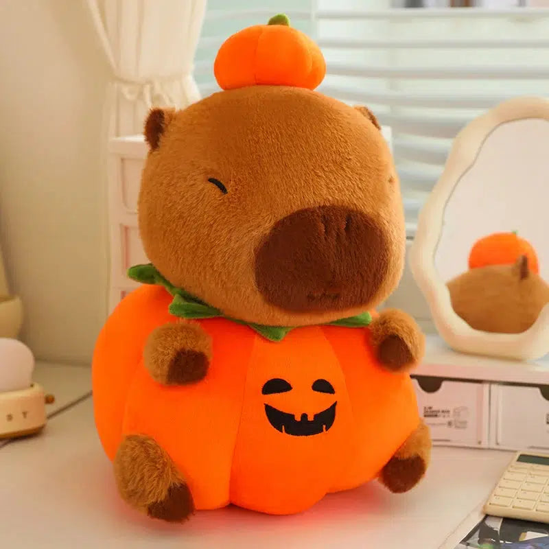 Halloween Pumpkin Capybara Plush