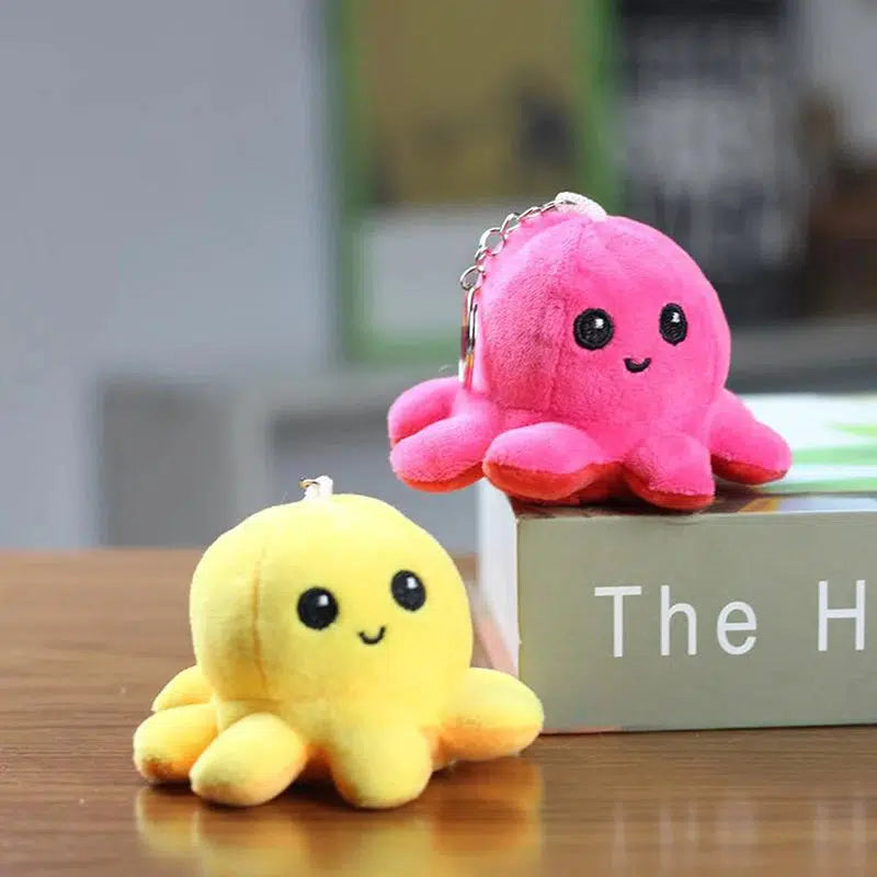 Mini Reversible Octopus Keychain Plush