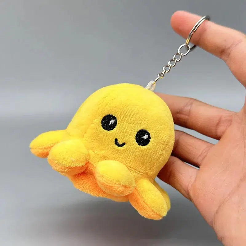 Mini Reversible Octopus Keychain Plush