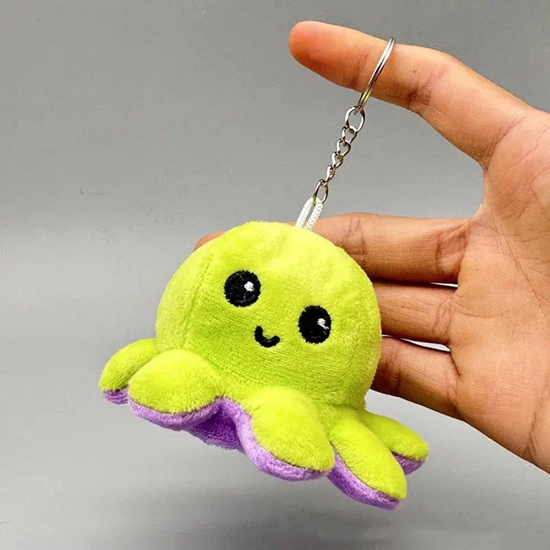 Mini Reversible Octopus Keychain Plush