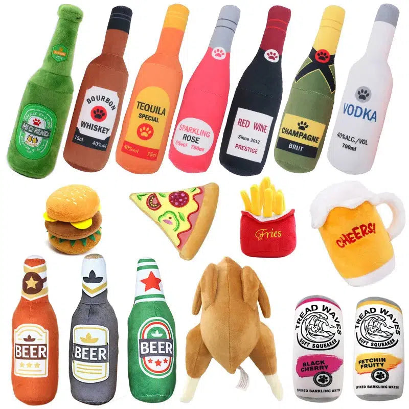 Novelty Dog Squeaky Toy Plush