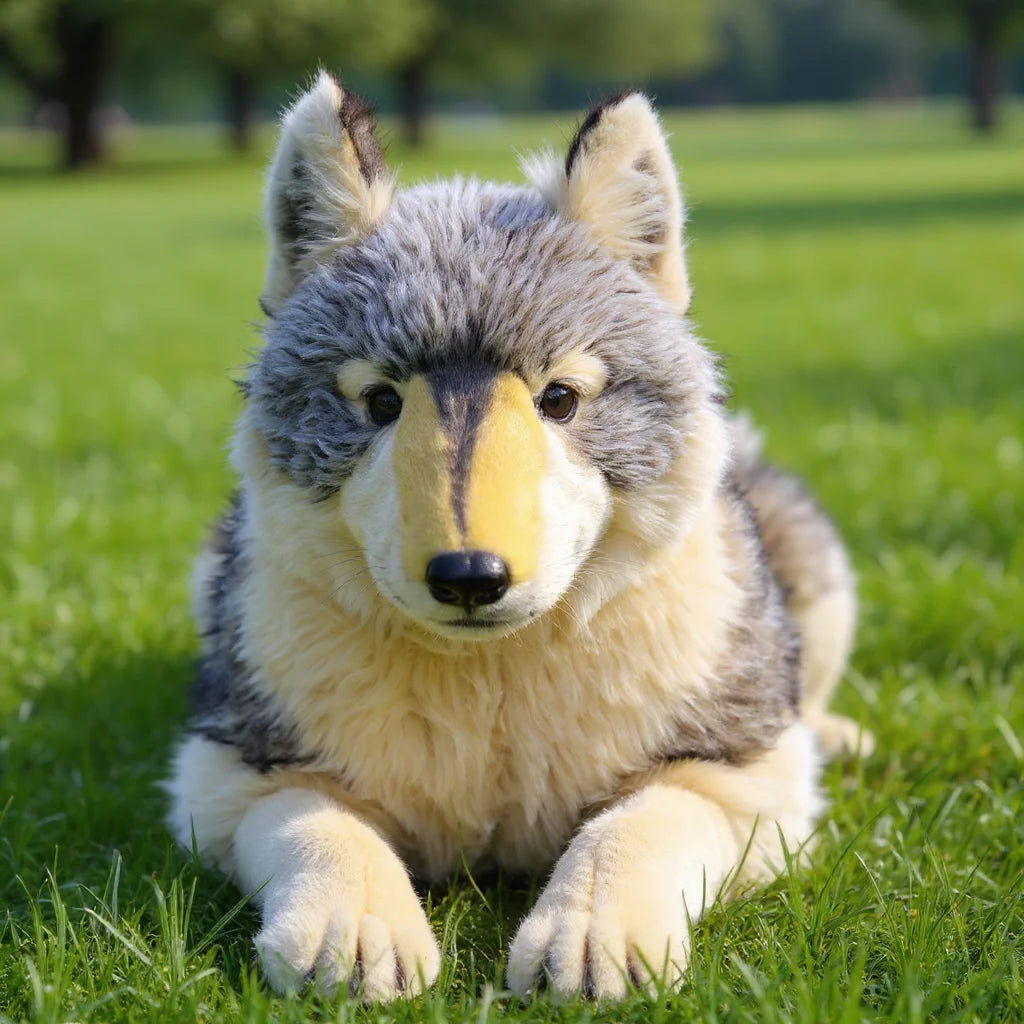 Realistic Wolf Plush