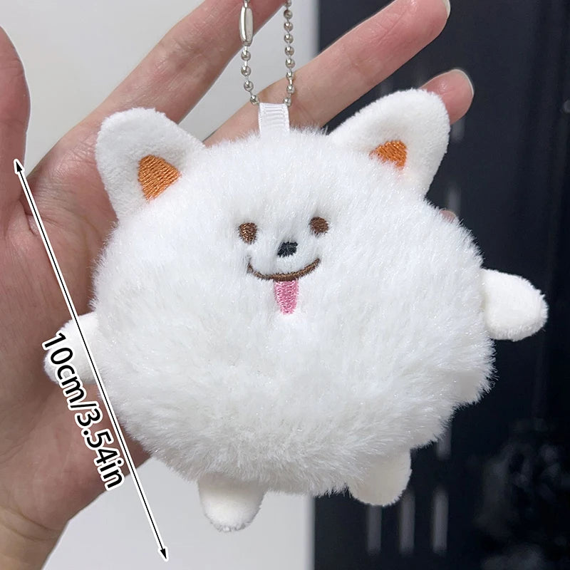 Samoyed Plush Pendant Keychain