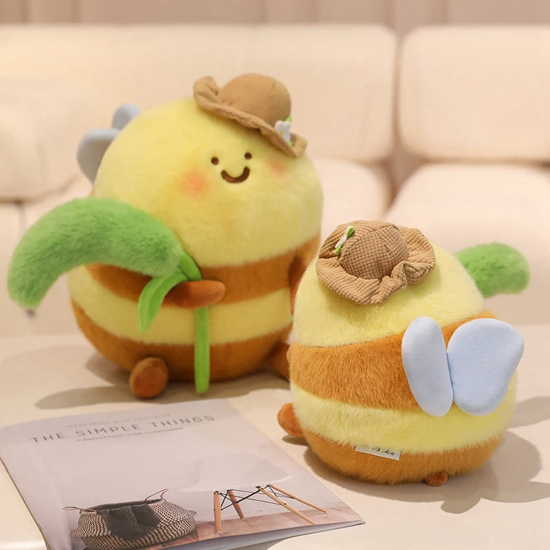 Happy Farmer Bee Plush