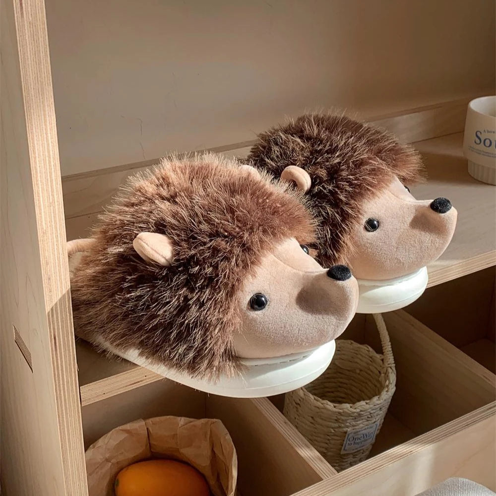 Fluffy Hedgehog Slippers