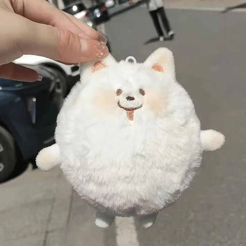 Samoyed Plush Pendant Keychain