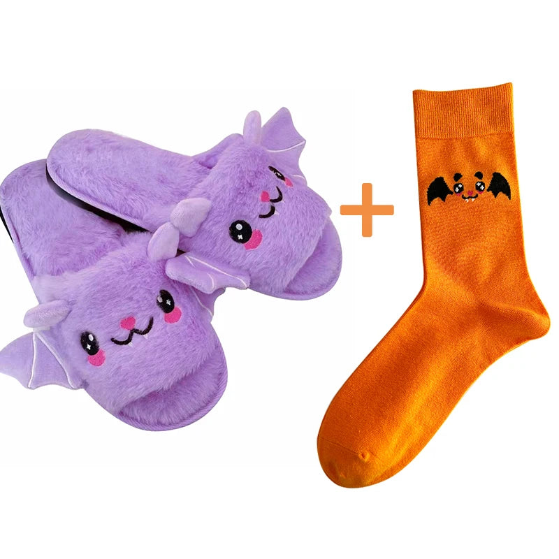 Halloween Bat Slippers