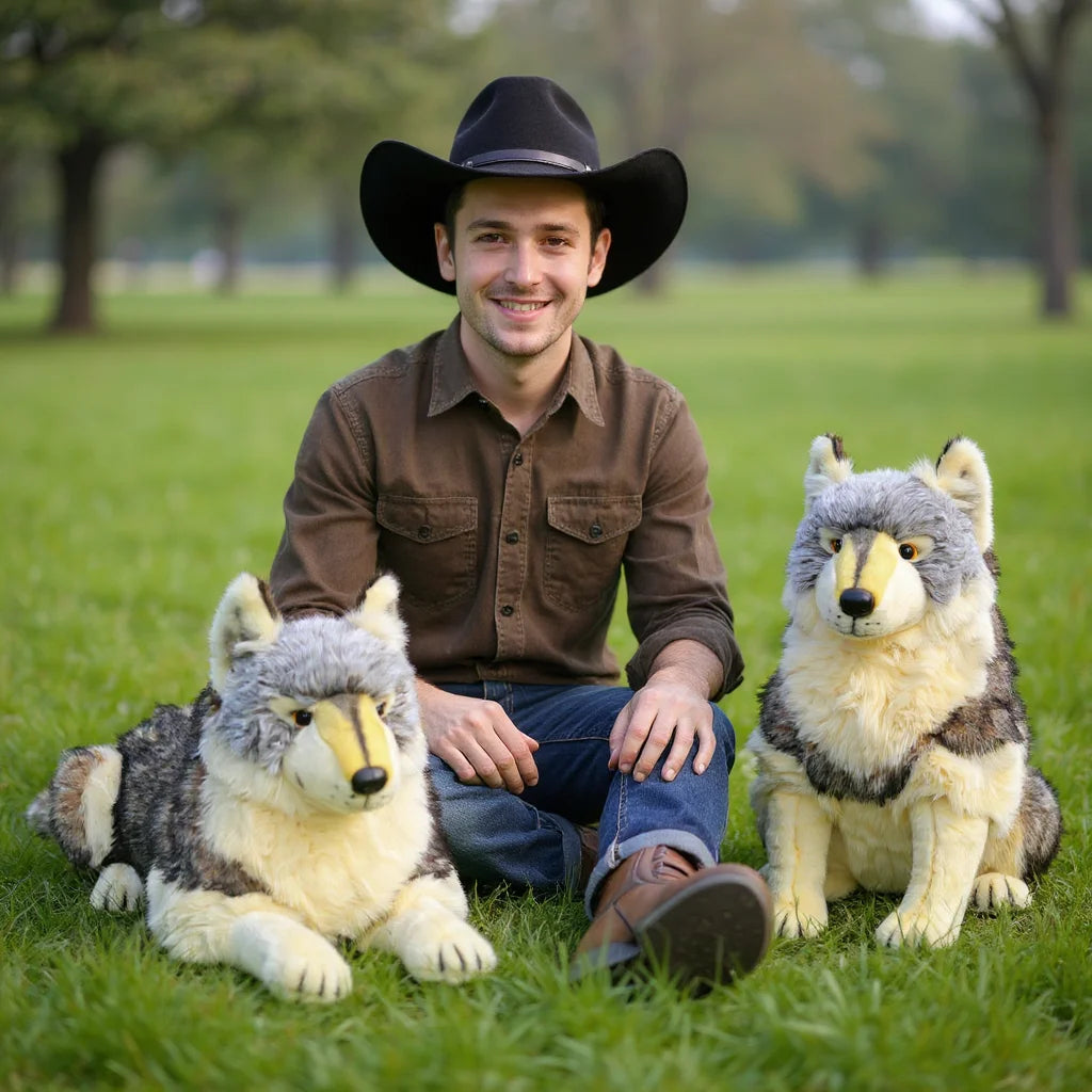Realistic Wolf Plush