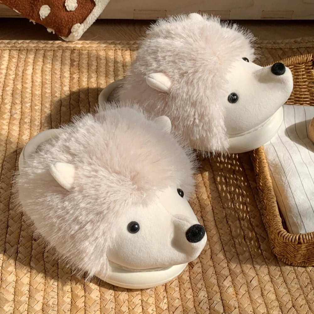 Fluffy Hedgehog Slippers