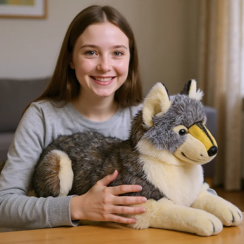 Realistic Wolf Plush