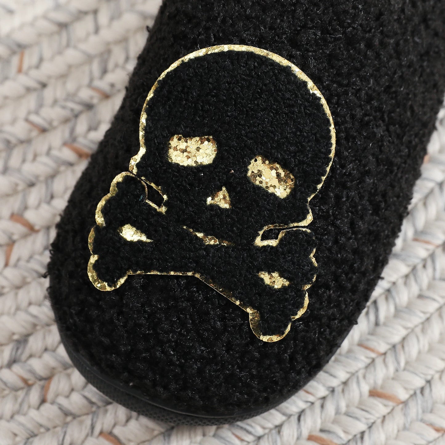 Halloween Skeleton Cross Slippers