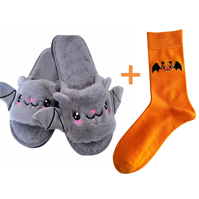 Halloween Bat Slippers