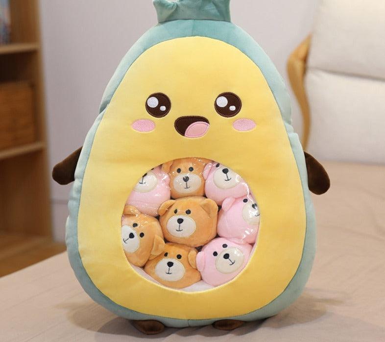 Avocado Bear Plush Bag