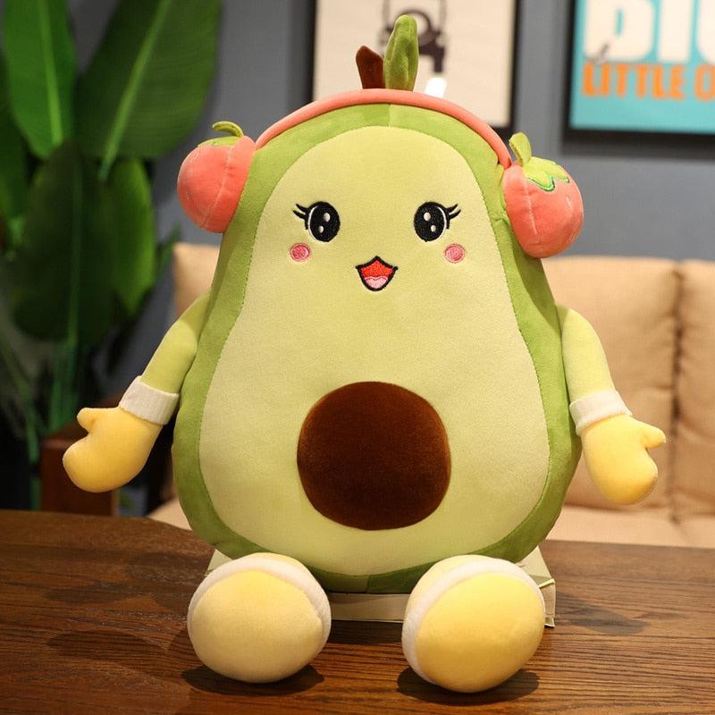 Avocado with Headphones Plush