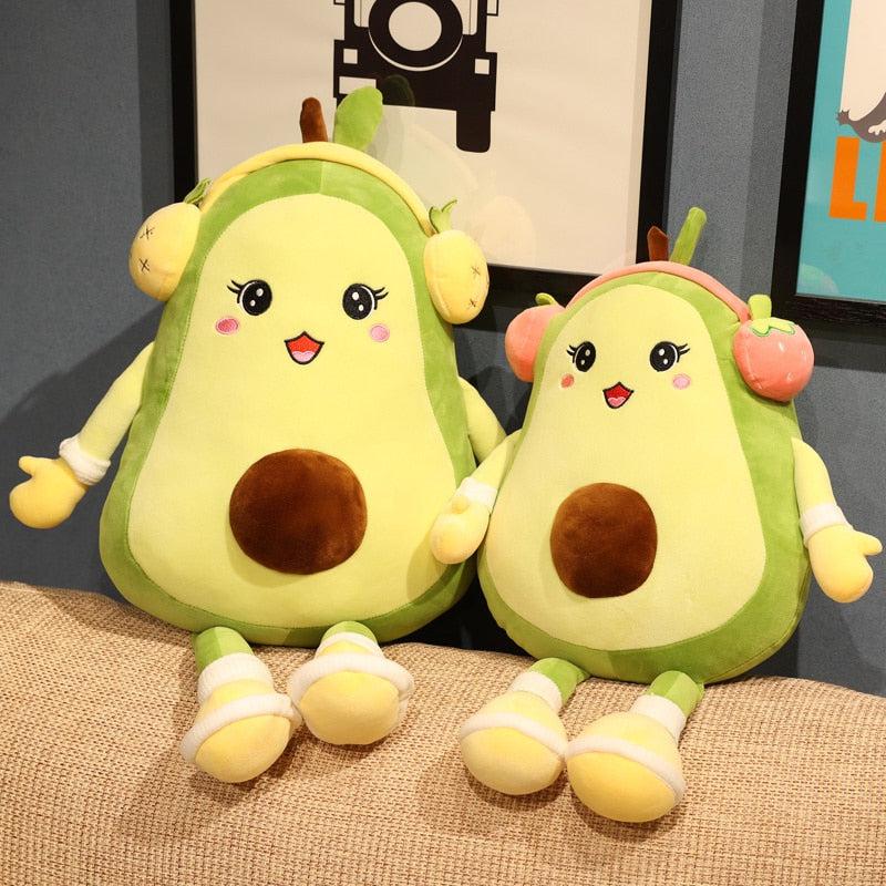 Avocado with Headphones Plush