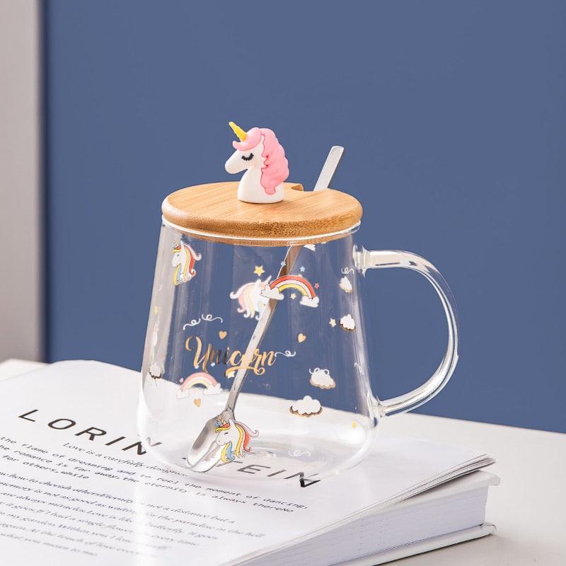 Cat/Unicorn Mug with Spoon