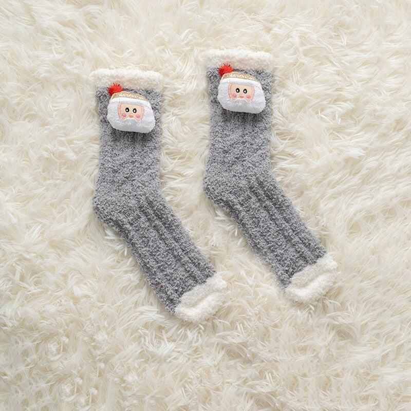 Fluffy Christmas Socks