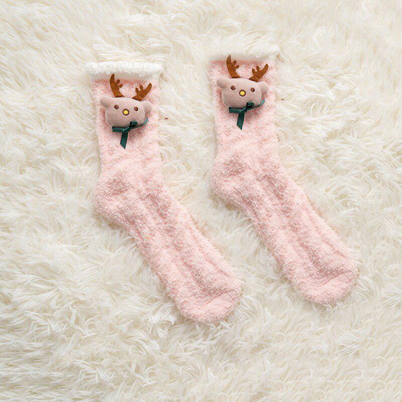 Fluffy Christmas Socks