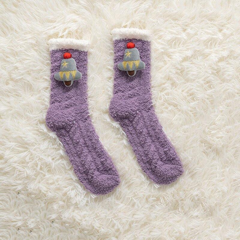 Fluffy Christmas Socks