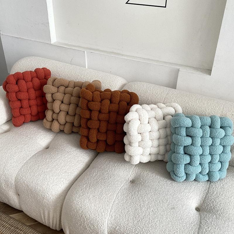 Geometric Woven Square Plush