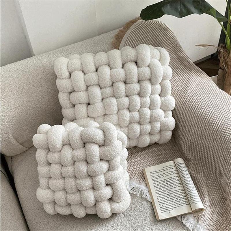 Geometric Woven Square Plush