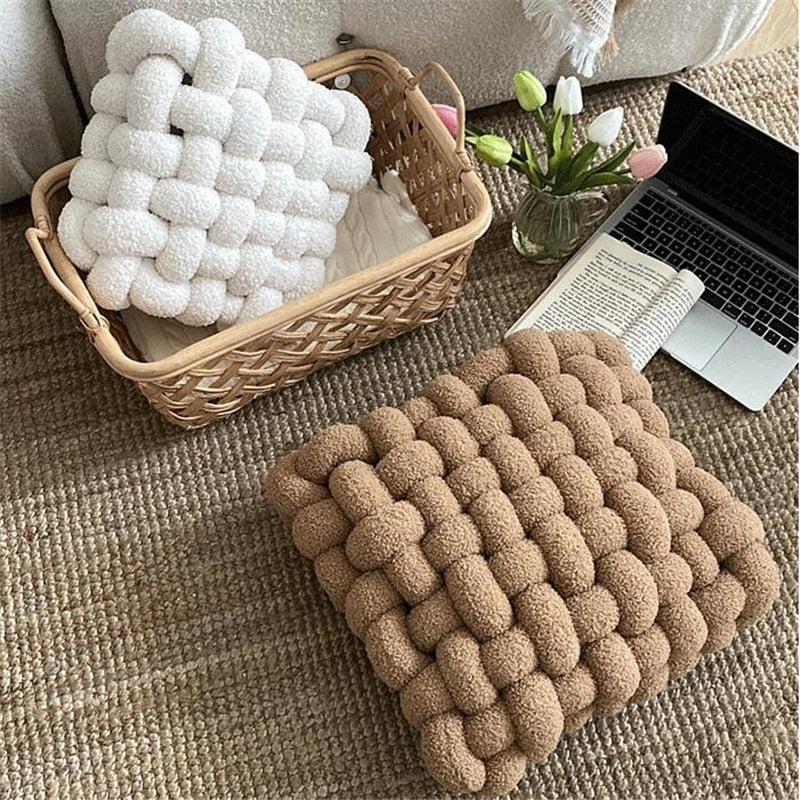 Geometric Woven Square Plush