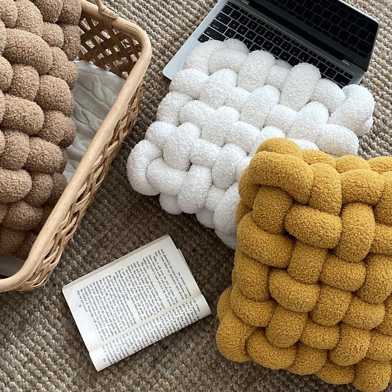 Geometric Woven Square Plush