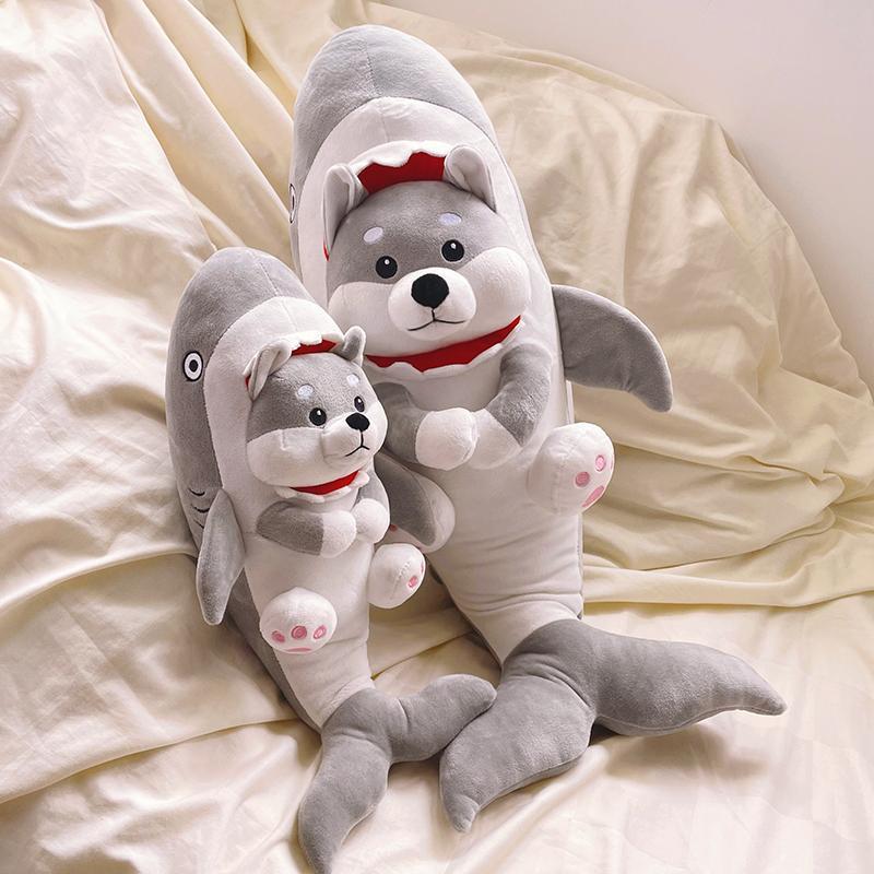 Giant Shiba Inu in Shark Costume Plush