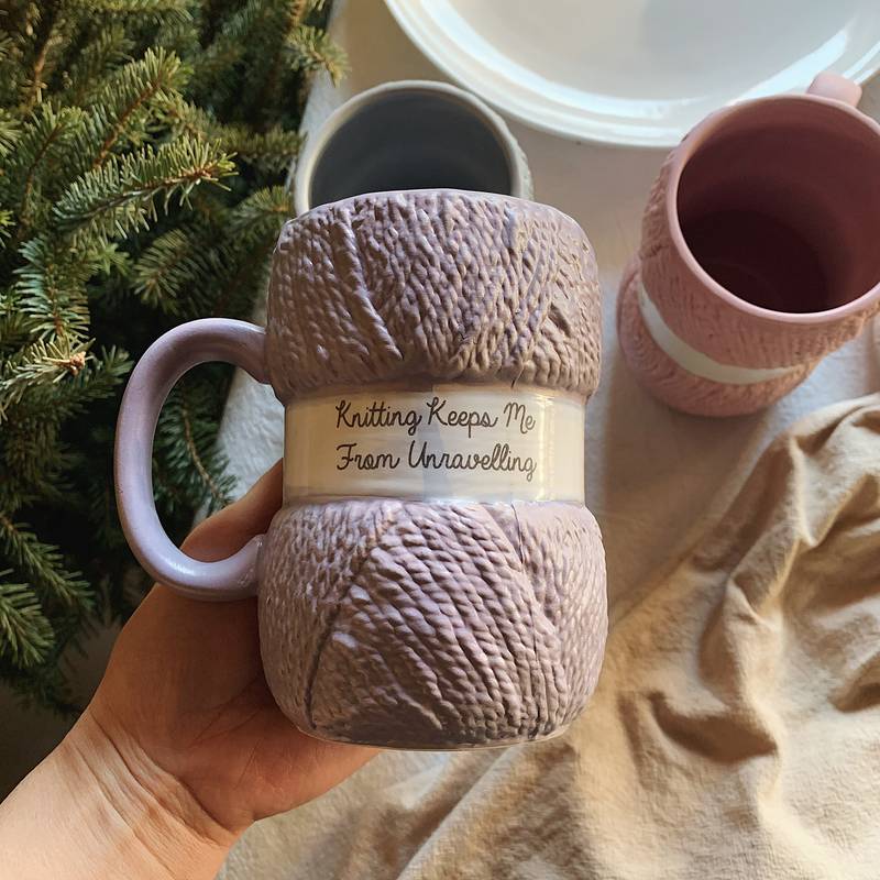Knitting & Crocheting Yarn Mug