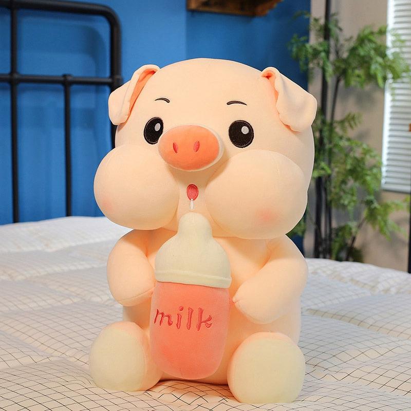 Milk Bottle Pig Plush