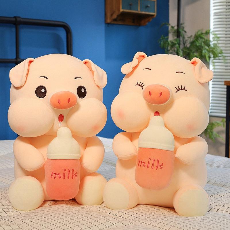 Milk Bottle Pig Plush