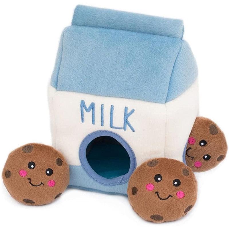 Milk & Cookies Plush Dog Toy
