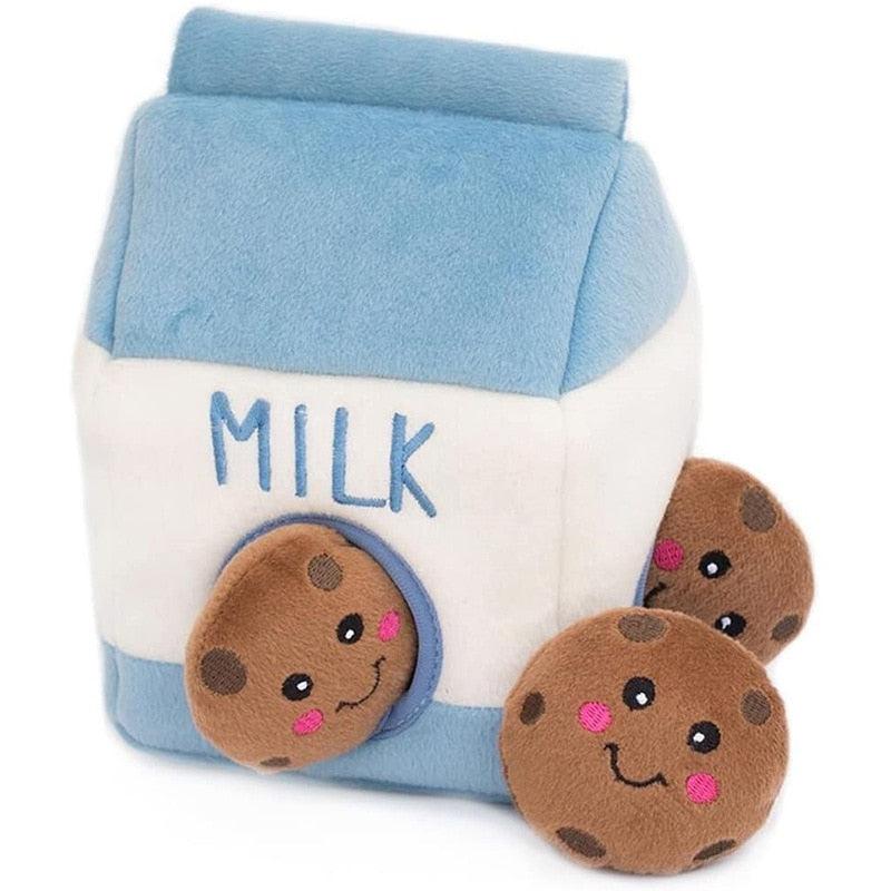 Milk & Cookies Plush Dog Toy