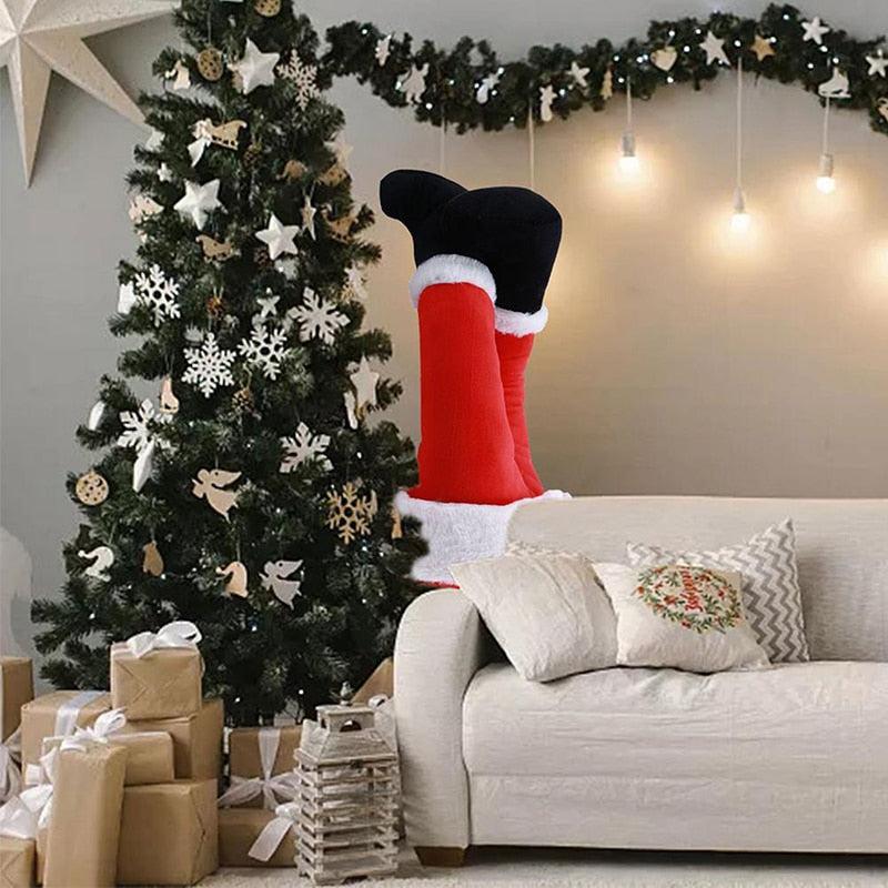 Santa Claus Legs Plush Christmas Tree Decoration