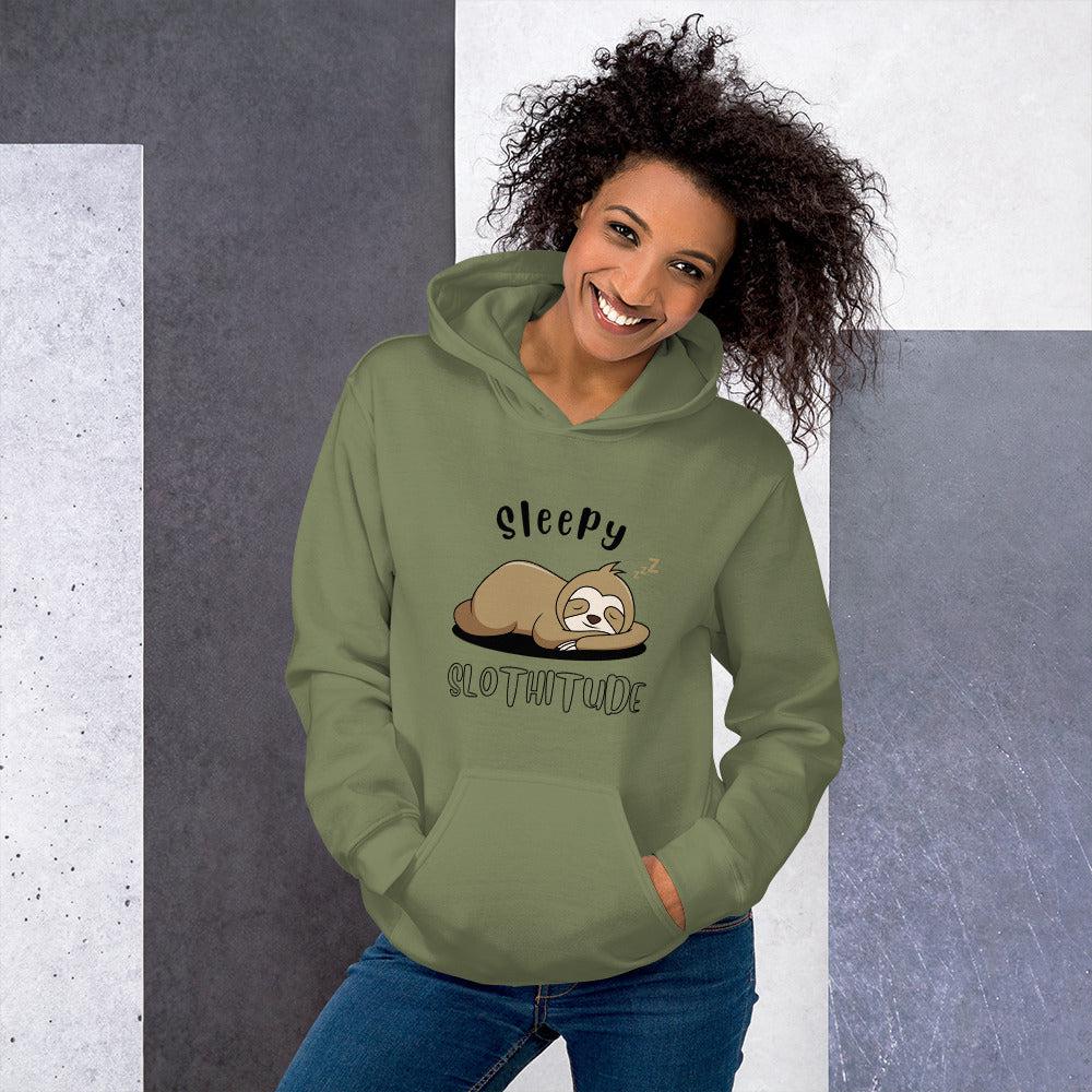 Sleepy Slothitude Unisex Hoodie