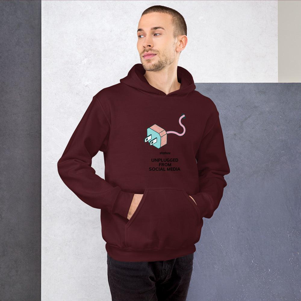 Unplugged From Social Media Unisex Hoodie
