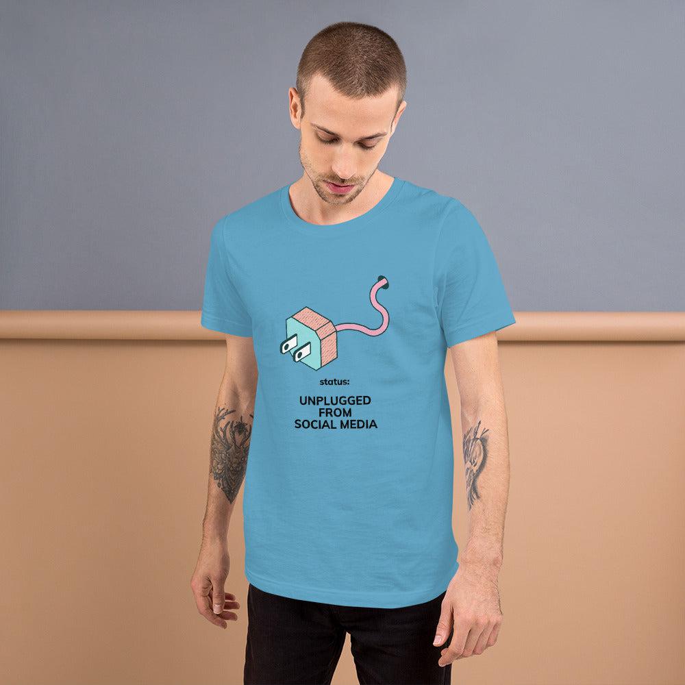 Unplugged From Social Media Unisex T-Shirt