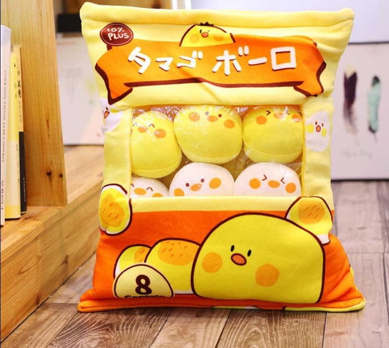 Yellow & White Chicken Plush Bag