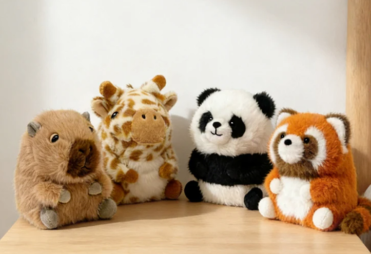 Cute Sitting Animal Plush
