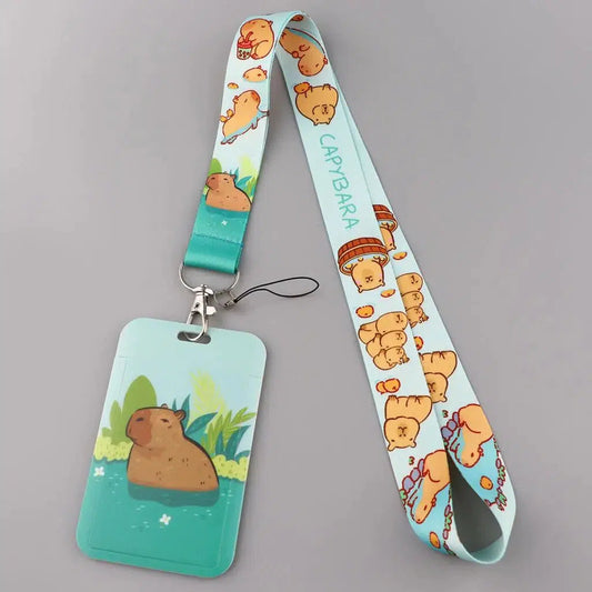 Capybara Lanyard/Card Sleeve