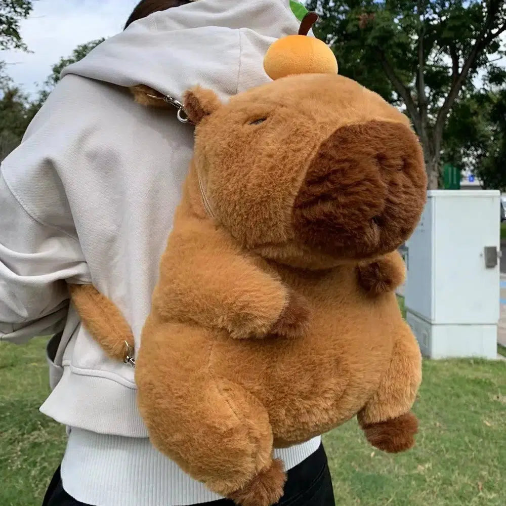 Capybara Tech Capybara Plush Backpack – Comfy Morning
