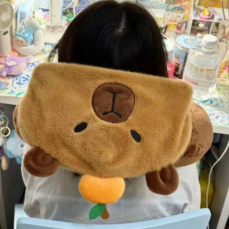 Capybara Plush Neck Pillow Beanie