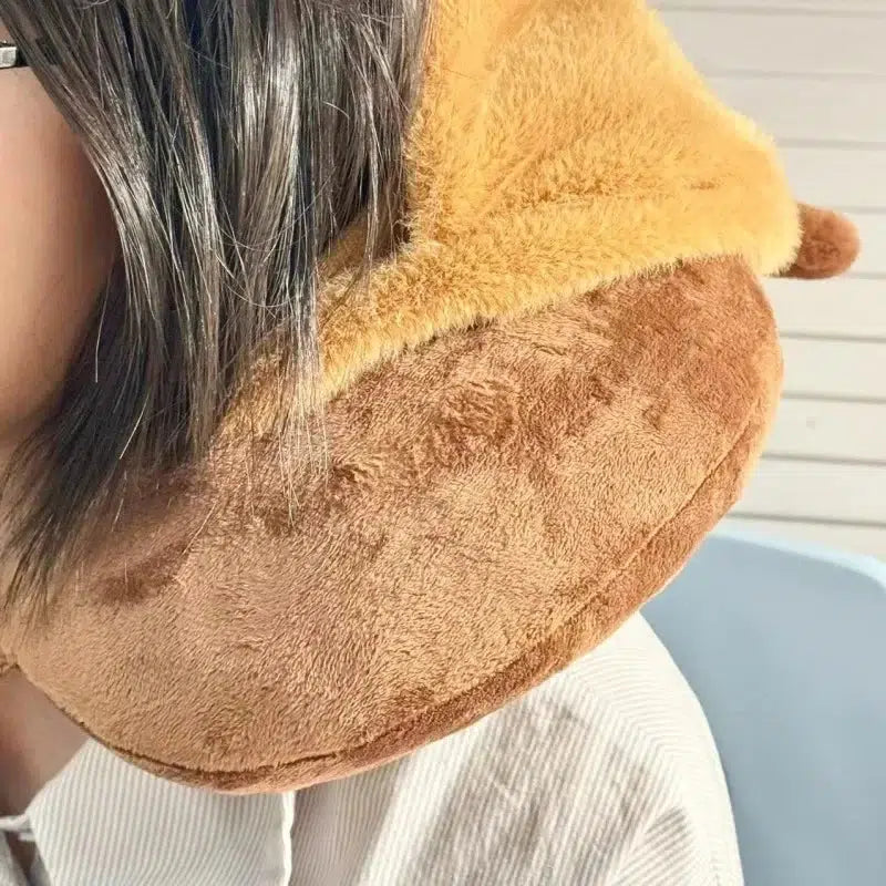 Capybara Plush Neck Pillow Beanie