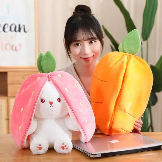 Carrot & Strawberry Rabbit Plush