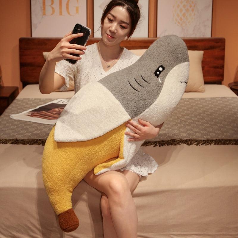 Giant Banana Shark Plush