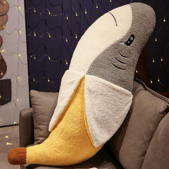 Giant Banana Shark Plush – Comfy Morning